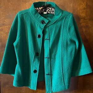 Chico's Vibrant Green Wool Jacket